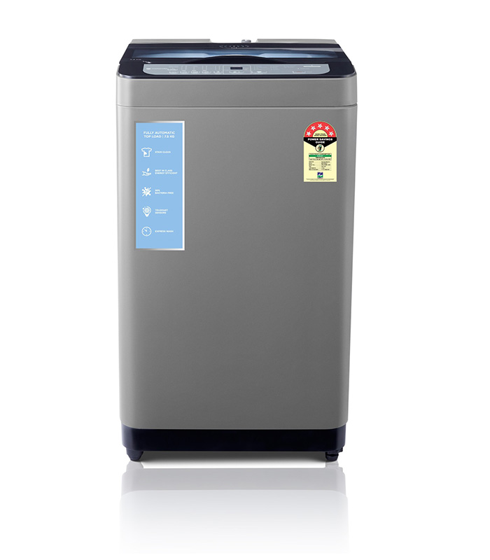 Motorola 8 kg 5 Star Hygiene Wash Fully Automatic Top Load with In-built Heater Grey (80TLHCM5DG)