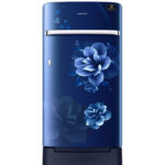 Samsung 198 L Direct Cool Single Door 4 Star Refrigerator with Base Drawer  (Camellia Blue, RR21T2H2XCU/HL)