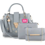 SGM Fashion Women Grey Shoulder Bag  (Pack of: 3)