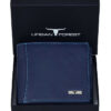 Men Blue Genuine Leather Wallet  (6 Card Slots)