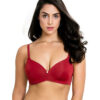 Women T-Shirt Lightly Padded Bra  (Maroon)