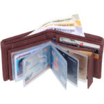 Casual Brown Artificial Leather Money Clip  (8 Card Slots)